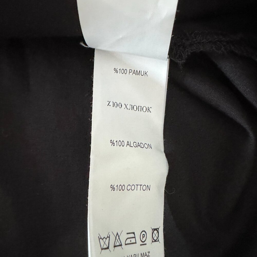 GIZIA Belted Embroidery Detailed Voluminous Sleeve Black Blouse, Size 38 - Picture 11 of 17